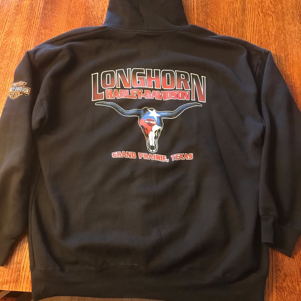 XL Harley Davidson Zip Up Hoodie